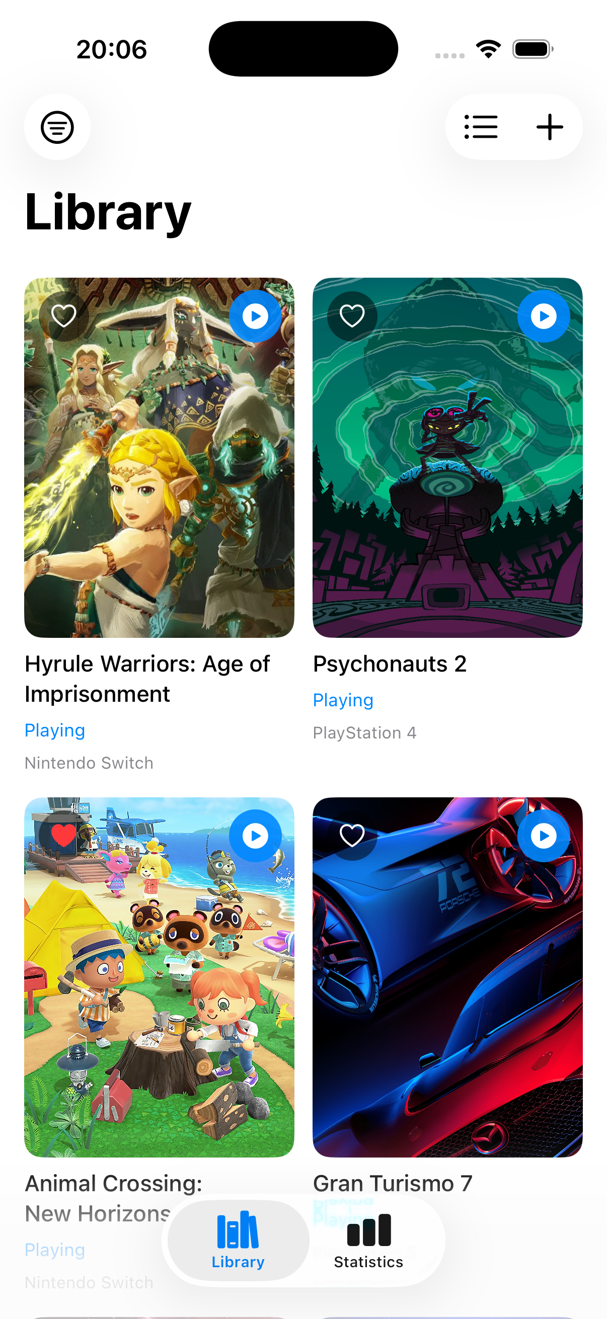 Print da visão de biblioteca